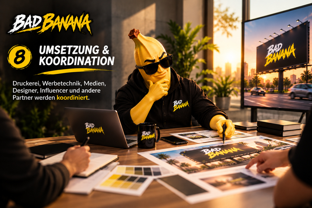 🍌 UMSETZUNG & KOORDINATION