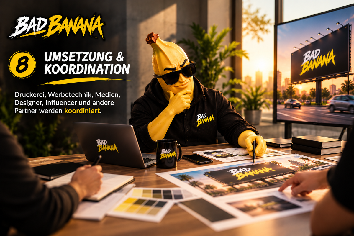 🍌 UMSETZUNG & KOORDINATION